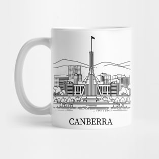 canberra line art illustration Mug